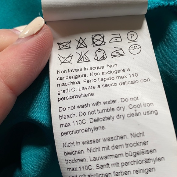 Marina Rinaldi turquoise silk top - Picture 5 of 6